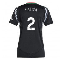 Camiseta Arsenal William Saliba #2 Visitante Equipación para mujer 2024-25 manga corta